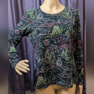 Winter Dot Scene Print Long Sleeve PM